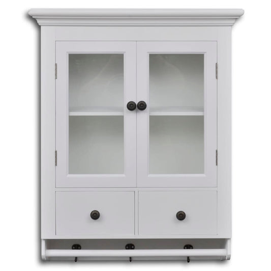 Wooden Kitchen Wall Cabinet with Glass Door White Wooden Kitchen Wall Cabinet with Glass Door White