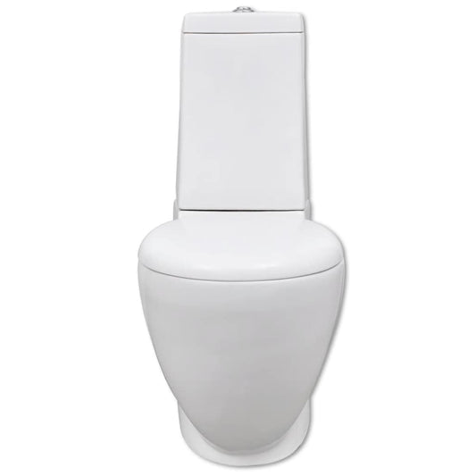 White Ceramic Toilet & Bidet Set White Ceramic Toilet & Bidet Set