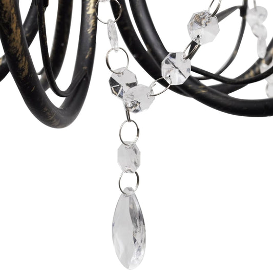 Chandelier | Antique Black | Metal frame, Acrylic crystals | Medium Chandelier | Antique Black | Metal frame, Acrylic crystals | Medium