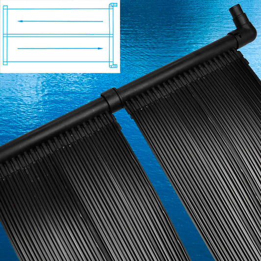 Solar Pool Heater | Set of 2 | Black | Polyethylene | 620 x 75 cm Solar Pool Heater | Set of 2 | Black | Polyethylene | 620 x 75 cm