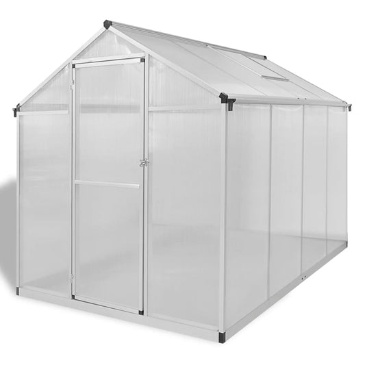 Greenhouse | Silver | Aluminium frame with polycarbonate panels | 4.6 m² Greenhouse | Silver | Aluminium frame with polycarbonate panels | 4.6 m²