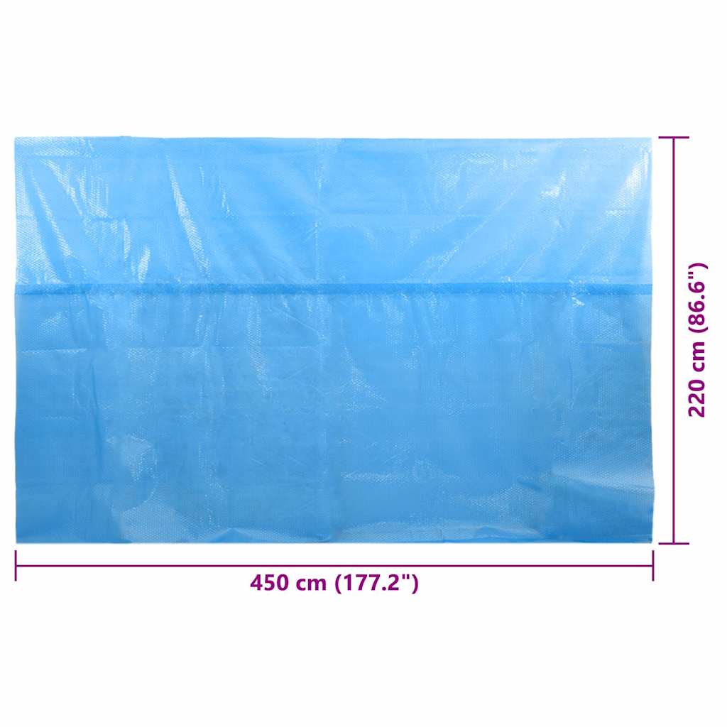 Rectangular Pool Cover 450 x 220 cm PE Blue
