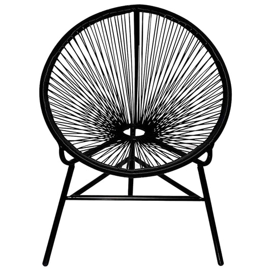 41383 vidaXL Garden Moon Chair Poly Rattan Black 41383 vidaXL Garden Moon Chair Poly Rattan Black