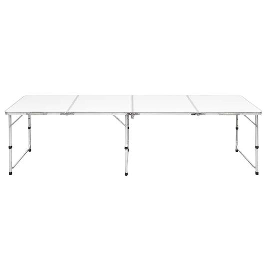 41327 Foldable Camping Table Height Adjustable Aluminium 240 x 60 cm 41327 Foldable Camping Table Height Adjustable Aluminium 240 x 60 cm