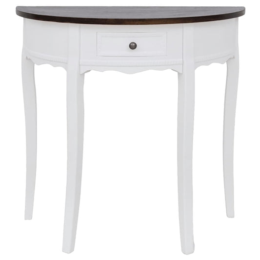 Console Table with Drawer and Brown Top Half-round Console Table with Drawer and Brown Top Half-round