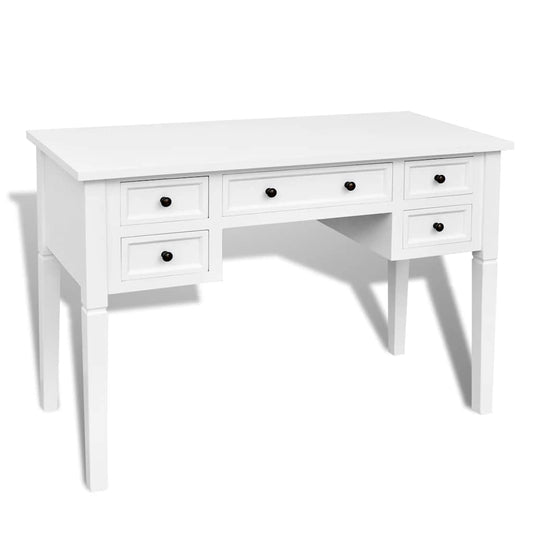 241533 White Writing Desk with 5 Drawers 241533 White Writing Desk with 5 Drawers