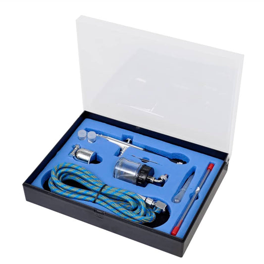 Airbrush Set with Glass Jar 0.2 / 0.3 / 0.5 mm Nozzles Airbrush Set with Glass Jar 0.2 / 0.3 / 0.5 mm Nozzles
