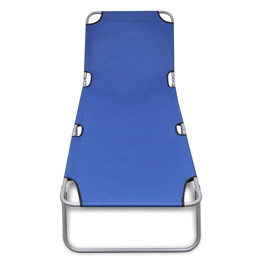 Sun Lounger | Blue | Powder-coated Steel Frame, Polyester Fabric Sun Lounger | Blue | Powder-coated Steel Frame, Polyester Fabric