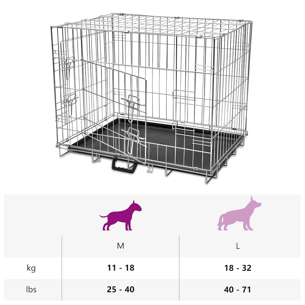 Foldable Dog Bench M Metal