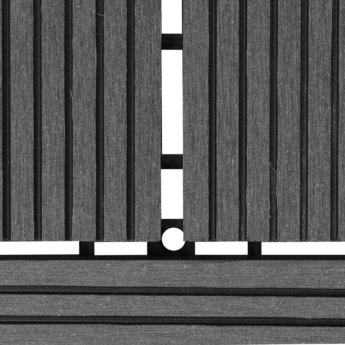 Decking Tile 11 pcs Grey 30 x 30 cm WPC