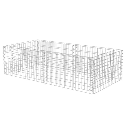 141624 vidaXL Gabion Planter Galvanised Steel 180x90x50 cm 141624 vidaXL Gabion Planter Galvanised Steel 180x90x50 cm