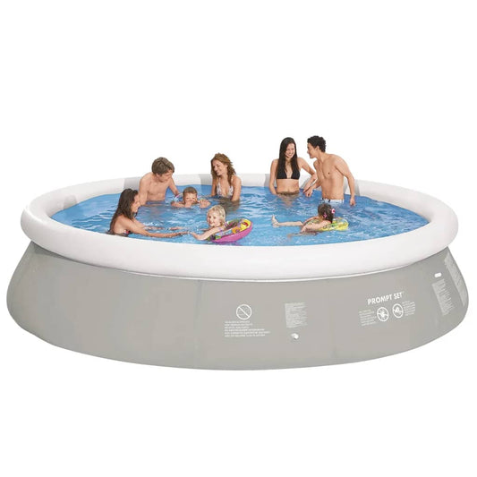 Round Inflatable Swimming Pool Grey 450 x 122 cm Round Inflatable Swimming Pool Grey 450 x 122 cm