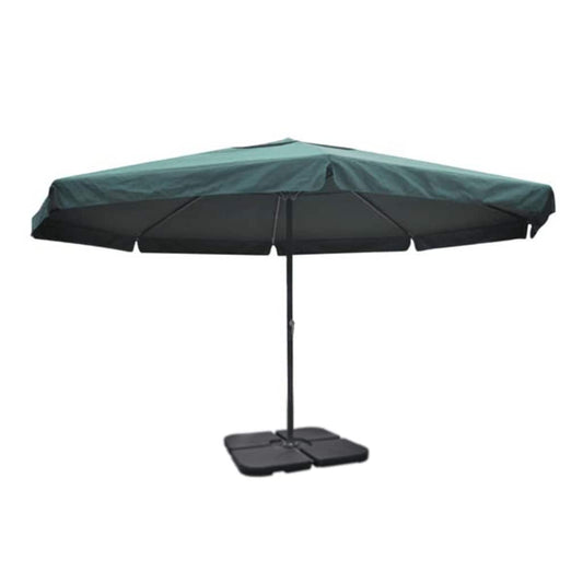 Aluminium Garden Parasol with Portable Base Green Aluminium Garden Parasol with Portable Base Green