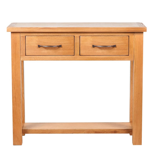 Console Table with 2 Drawers 83x30x73 cm Solid Oak Wood Console Table with 2 Drawers 83x30x73 cm Solid Oak Wood