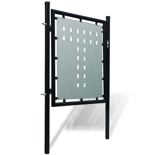 Black Single Door Fence Gate 100x75 cm Black Single Door Fence Gate 100x75 cm