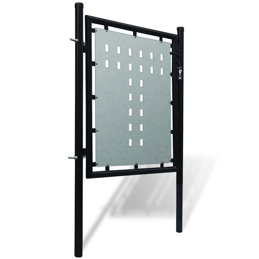 Black Single Door Fence Gate 100x100 cm Black Single Door Fence Gate 100x100 cm