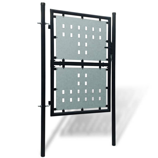 141689 vidaXL Black Single Door Fence Gate 100x200 cm 141689 vidaXL Black Single Door Fence Gate 100x200 cm