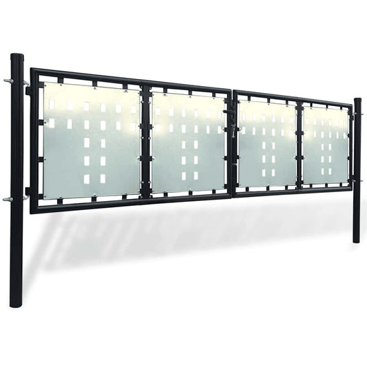 141691 vidaXL Black Single Door Fence Gate 300x100 cm 141691 vidaXL Black Single Door Fence Gate 300x100 cm
