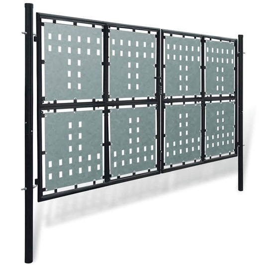 141693 vidaXL Black Single Door Fence Gate 300x150 cm 141693 vidaXL Black Single Door Fence Gate 300x150 cm