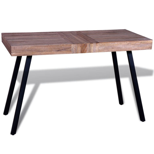 Table | Various shades of teak and black | Reclaimed Teak, Painted Iron Table | Various shades of teak and black | Reclaimed Teak, Painted Iron