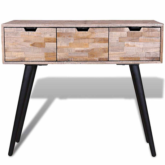Console Table with 3 Drawers Reclaimed Teak Wood Console Table with 3 Drawers Reclaimed Teak Wood