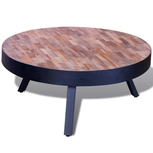 Coffee Table Round Reclaimed Teak Wood Coffee Table Round Reclaimed Teak Wood