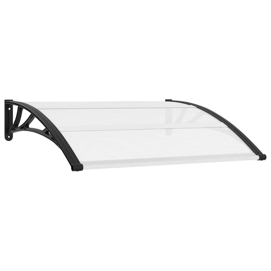 Door Canopy | Black brackets and transparent sheets Door Canopy | Black brackets and transparent sheets