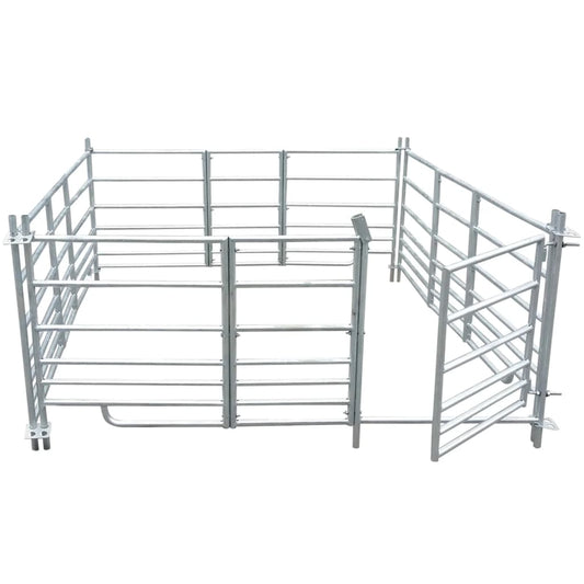 4-Panel Sheep Pen Galvanised Steel 183 x 183 x 92 cm 4-Panel Sheep Pen Galvanised Steel 183 x 183 x 92 cm