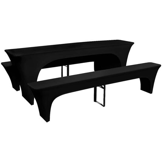 Table Cover | Set of 3 | Black | Polyester, Elastane | Large Table Cover | Set of 3 | Black | Polyester, Elastane | Large