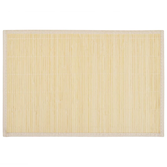 6 Bamboo Placemats 30 x 45 cm Natural 6 Bamboo Placemats 30 x 45 cm Natural