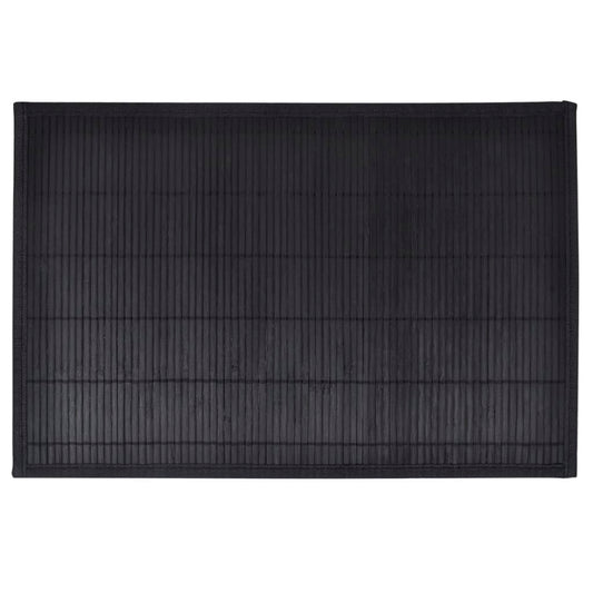 6 Bamboo Placemats 30 x 45 cm Black 6 Bamboo Placemats 30 x 45 cm Black