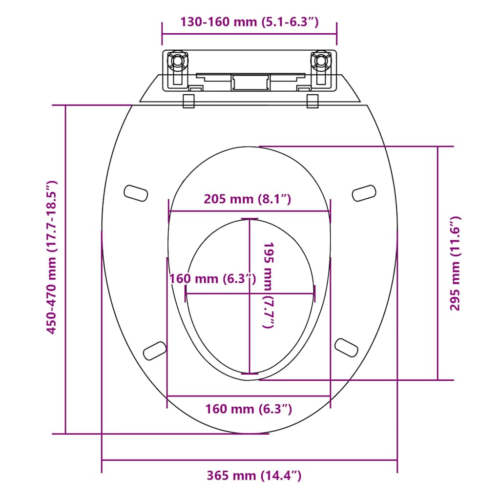 Soft-close Toilet Seat White Oval