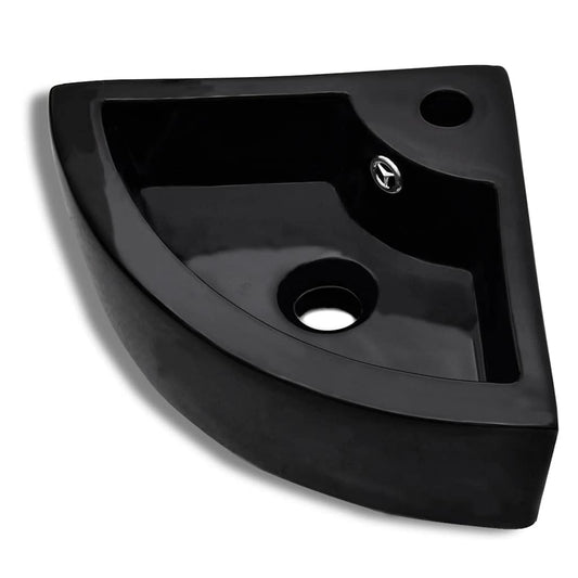 141924 vidaXL Wash Basin with Overflow 45x32x12,5 cm Black 141924 vidaXL Wash Basin with Overflow 45x32x12,5 cm Black
