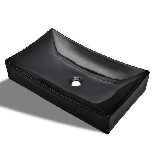 Ceramic Bathroom Sink Basin Black Rectangular Ceramic Bathroom Sink Basin Black Rectangular