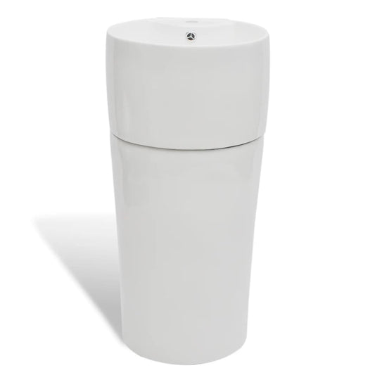Ceramic Stand Bathroom Sink Basin Faucet/Overflow Hole White Round Ceramic Stand Bathroom Sink Basin Faucet/Overflow Hole White Round