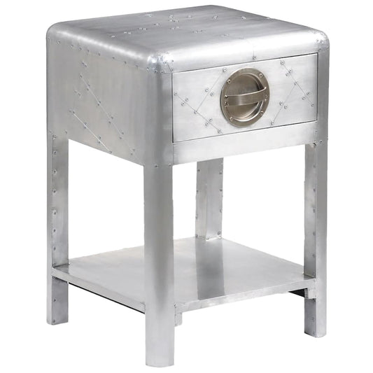 Aviator End Table with 1 Drawer Vintage Aircraft Airman Style Aviator End Table with 1 Drawer Vintage Aircraft Airman Style