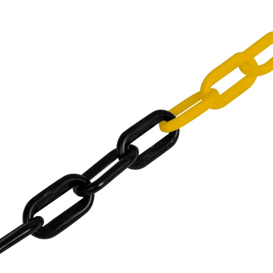 30 m Plastic Warning Chain Yellow and Black 30 m Plastic Warning Chain Yellow and Black