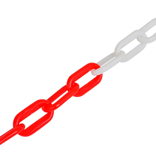 30 m Plastic Warning Chain Red and White 30 m Plastic Warning Chain Red and White