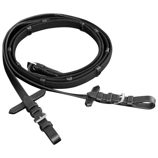 Leather Flash Bridle with Reins and Bit Black Full Leather Flash Bridle with Reins and Bit Black Full