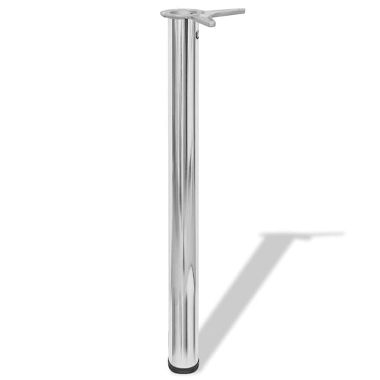 4 Height Adjustable Table Legs Chrome 710 mm 4 Height Adjustable Table Legs Chrome 710 mm