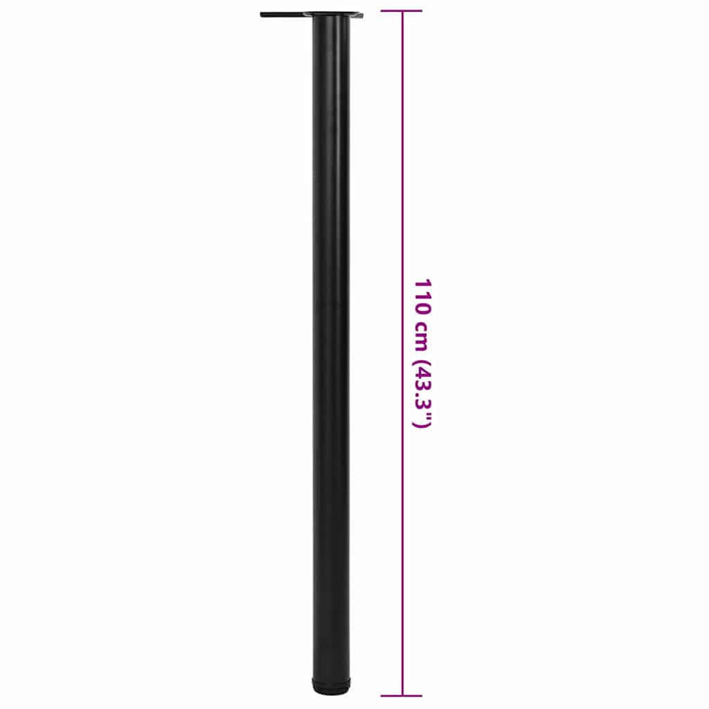 4 Height Adjustable Table Legs Black 1100 mm