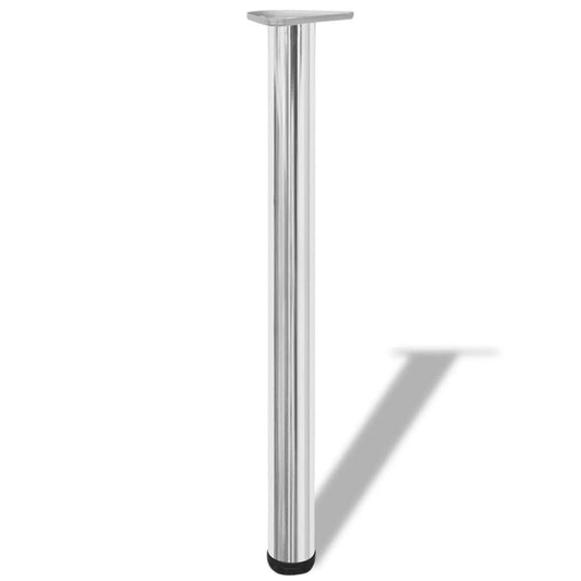 4 Height Adjustable Table Legs Chrome 710 mm 4 Height Adjustable Table Legs Chrome 710 mm