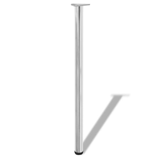 4 Height Adjustable Table Legs Chrome 1100 mm 4 Height Adjustable Table Legs Chrome 1100 mm