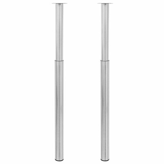 2 Telescopic Table Legs Stainless Steel 710 mm-1100 mm 2 Telescopic Table Legs Stainless Steel 710 mm-1100 mm