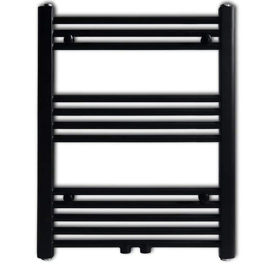 Bathroom Heating Towel Rail Radiator Straight 600x764 mm Black Bathroom Heating Towel Rail Radiator Straight 600x764 mm Black