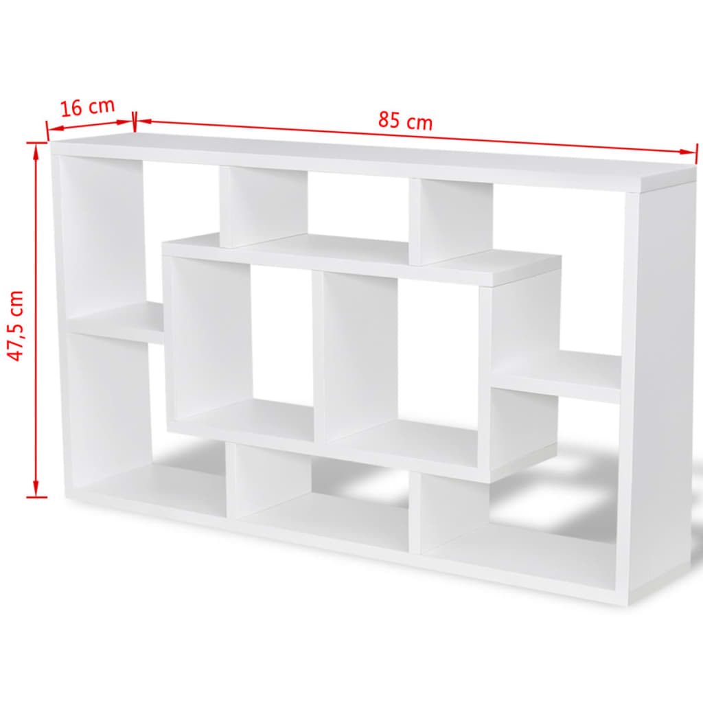 Wall Shelf | White | Melamine faced Engineered wood | Medium | Wall Shelf