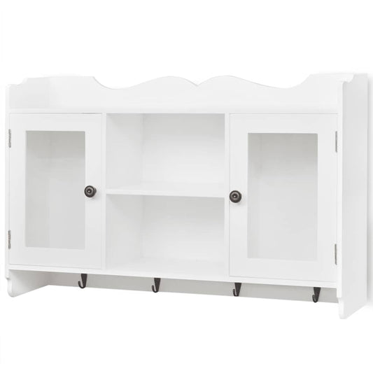 White MDF Wall Cabinet Display Shelf Book/DVD/Glass Storage White MDF Wall Cabinet Display Shelf Book/DVD/Glass Storage