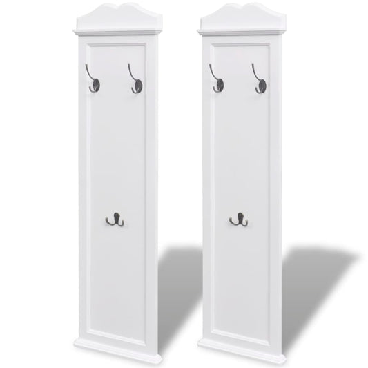 Coat Racks 2 pcs White Coat Racks 2 pcs White