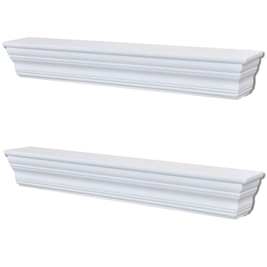 Wall Shelves Aaliyah 2 pcs White Wall Shelves Aaliyah 2 pcs White