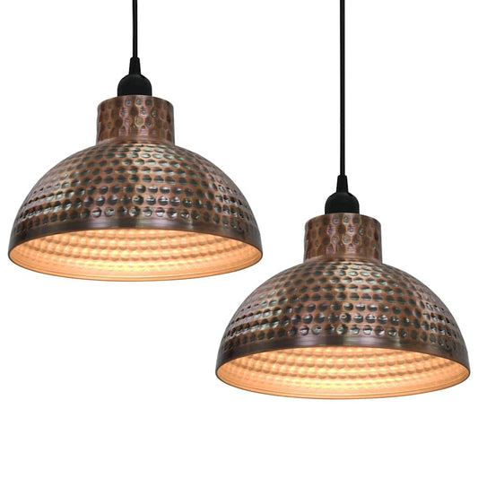 242556 vidaXL Ceiling Lamps 2 pcs Semi-spherical Copper Colour 242556 vidaXL Ceiling Lamps 2 pcs Semi-spherical Copper Colour